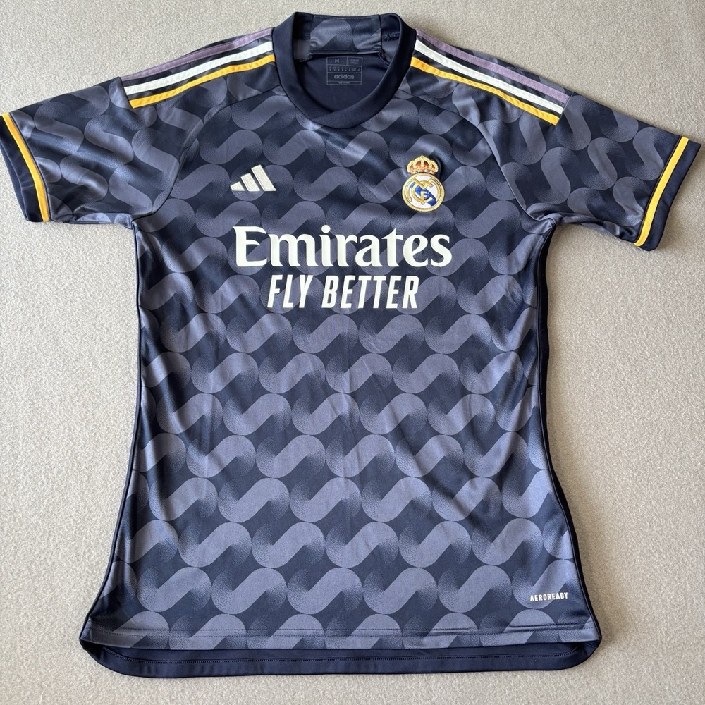 Adidas Real Madrid Authentic 23/24 Away Soccer Jersey Men's Size M Football FIFA